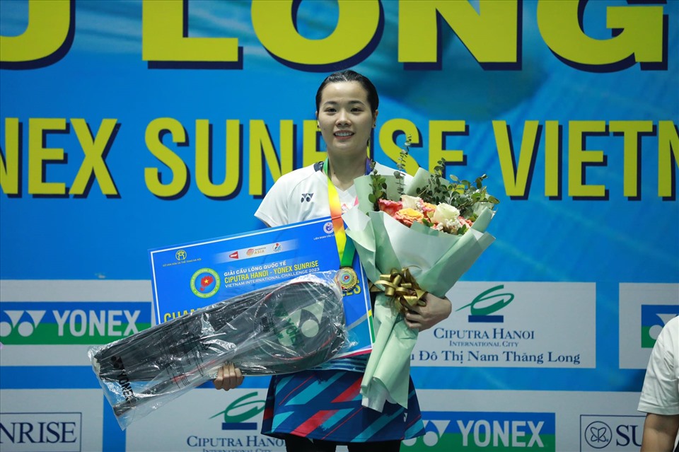 Tay vợt Việt Nam giành ngôi vô địch Vietnam International Challenger 2023. Ảnh: Minh Phong