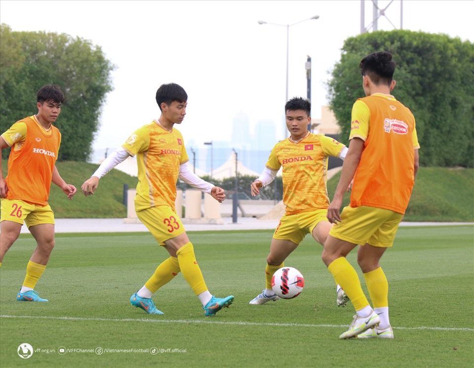 U23 Việt Nam tập hồi phục sau thi đấu. Ảnh: VFF