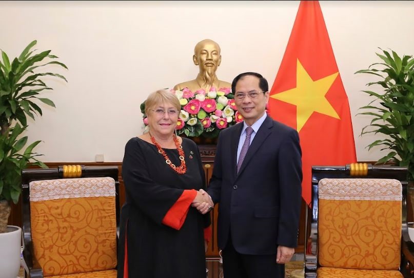 Cựu Tổng thống Chile Michelle Bachelet Jeria bày tỏ vui mừng được trở lại thăm Việt Nam. Ảnh: Thanh Hà