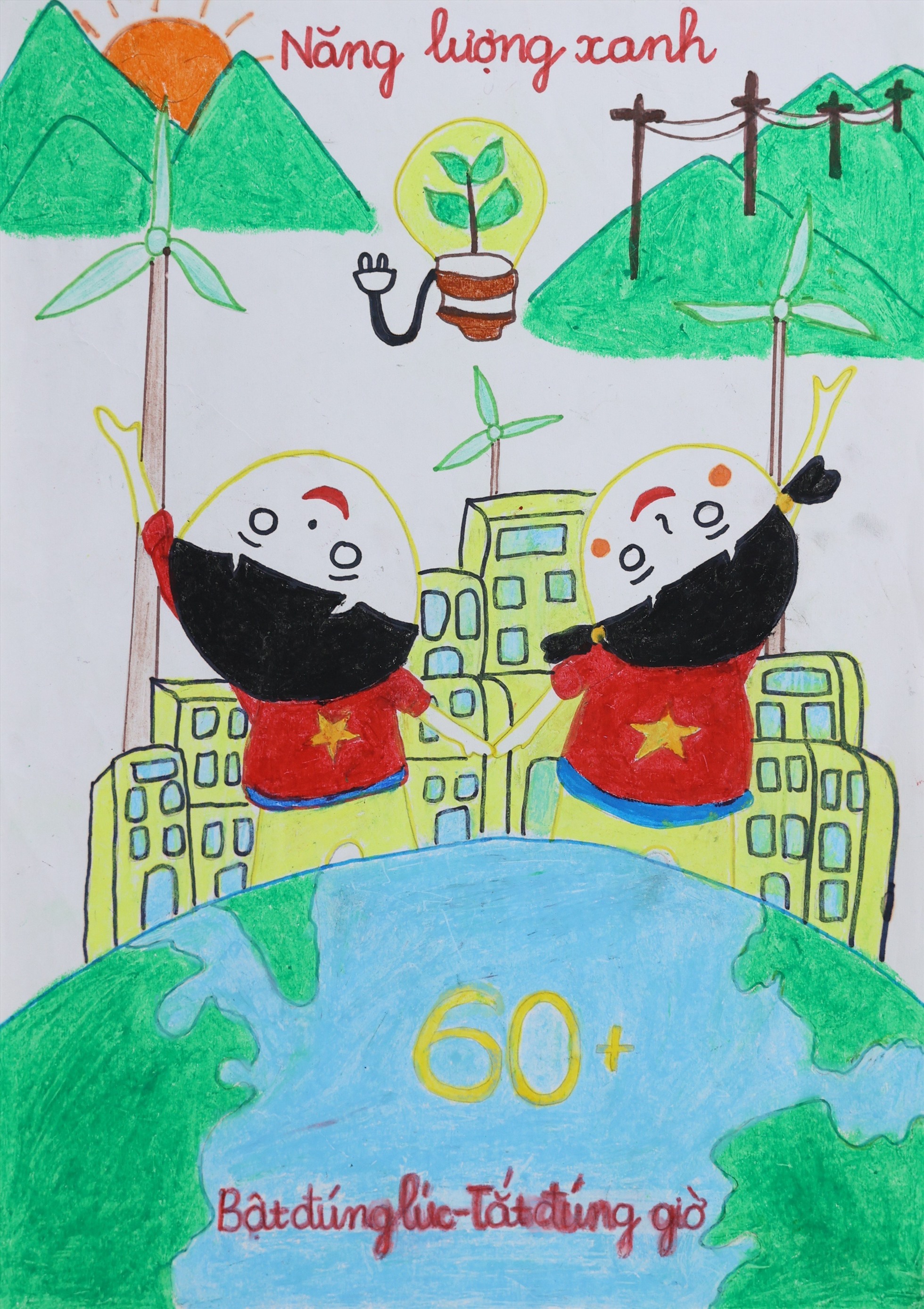 Thi vẽ tranh tuyển truyền Chung tay tiết kiệm điện năm 2018  Trường THPT  Búng Lao
