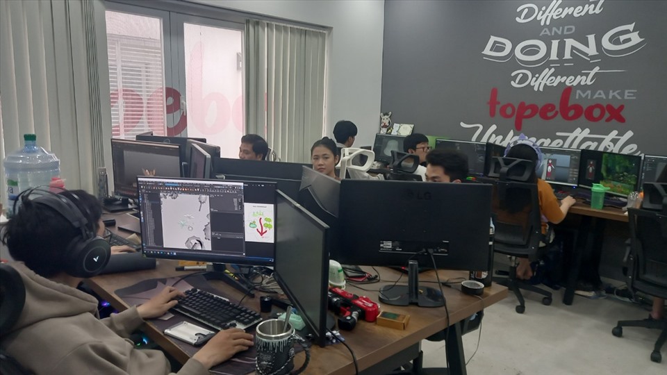 Bên trong nơi làm việc của Topebox, đơn vị được Cục Phát thanh, Truyền hình và Thông tin điện tử thuộc Bộ Thông tin và Truyền thông đánh giá cao về đóng góp cho ngành game Việt Nam. Ảnh: Nguyễn Đăng