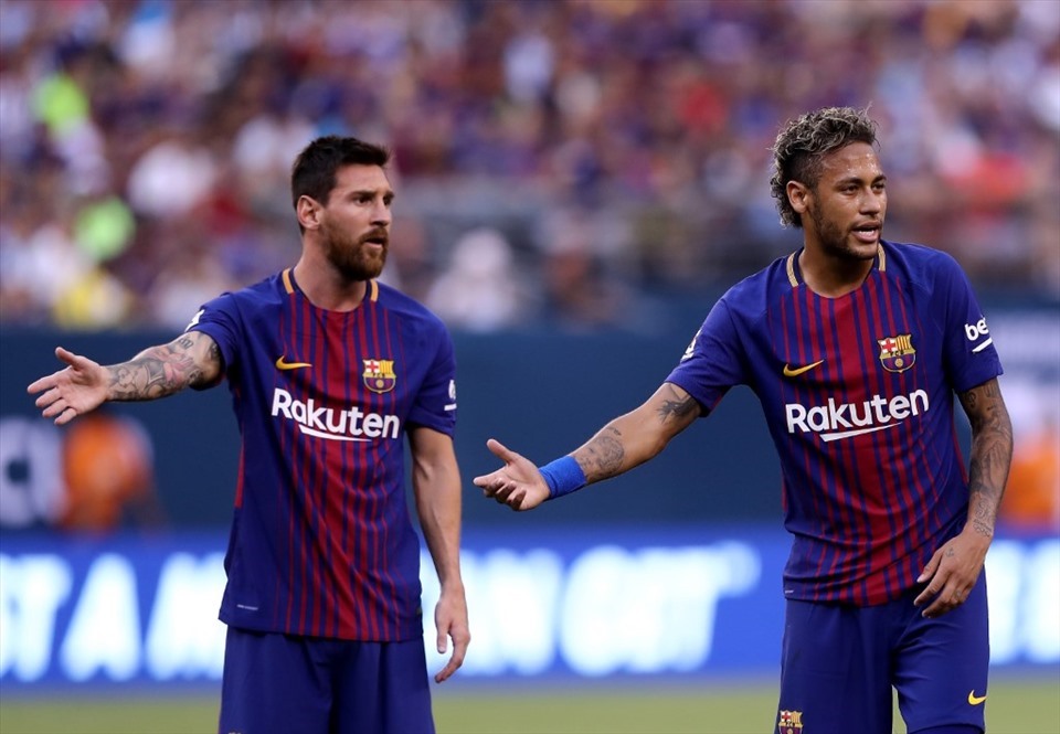 Messi và Neymar không còn ăn ý như khi còn khoác áo Barcelona.  Ảnh: AFP