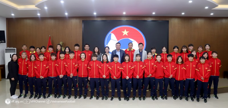 Đội tuyển nữ Việt Nam sẽ sang Nepal tham dự vòng loại thứ nhất Olympic 2024 vào ngày 2.4. Ảnh: VFF