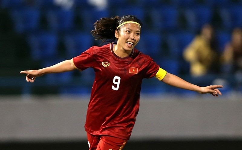 Tiền đạo Huỳnh Như sẽ trở về thi đấu vòng loại Olympic 2024 cùng đội tuyển nữ Việt Nam. Ảnh: VFF