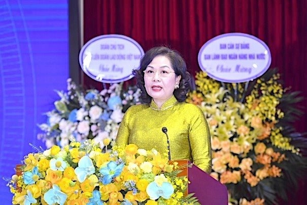 Bà Nguyễn Thị Hồng - Uỷ viên Trung ương Đảng, Thống đốc Ngân hàng Nhà nước. Ảnh: CĐ Ngân hàng Việt Nam