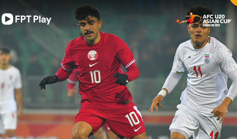 U20 Qatar đã để thua U20 Iran trận ra quân. Ảnh: FPT Play