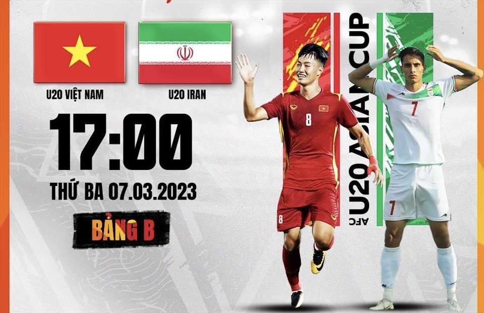 Lịch thi đấu trận U20 Việt Nam - U20 Iran. Ảnh: FPT