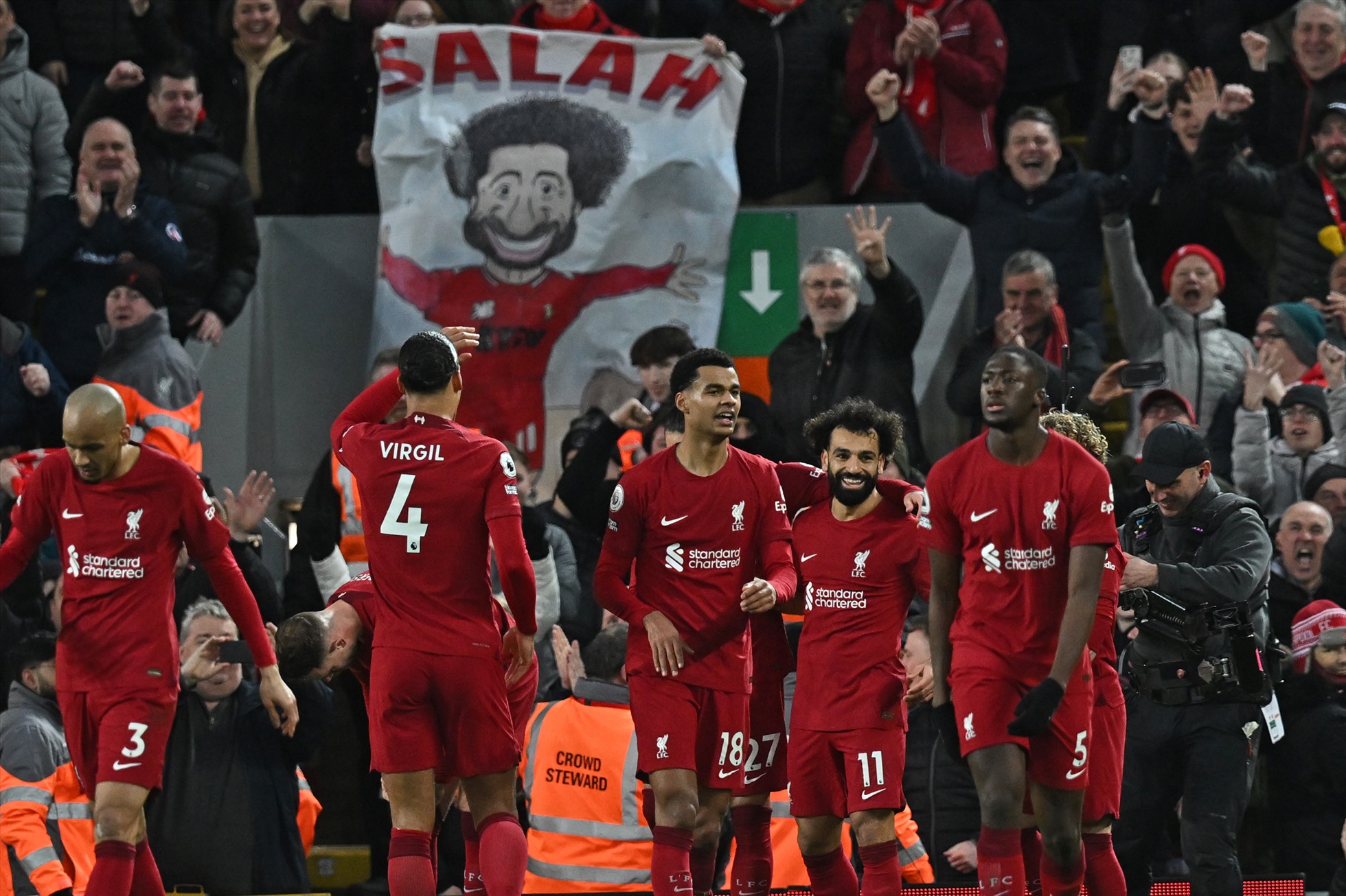 Salah là biểu tượng của Anfield. Ảnh: AFP