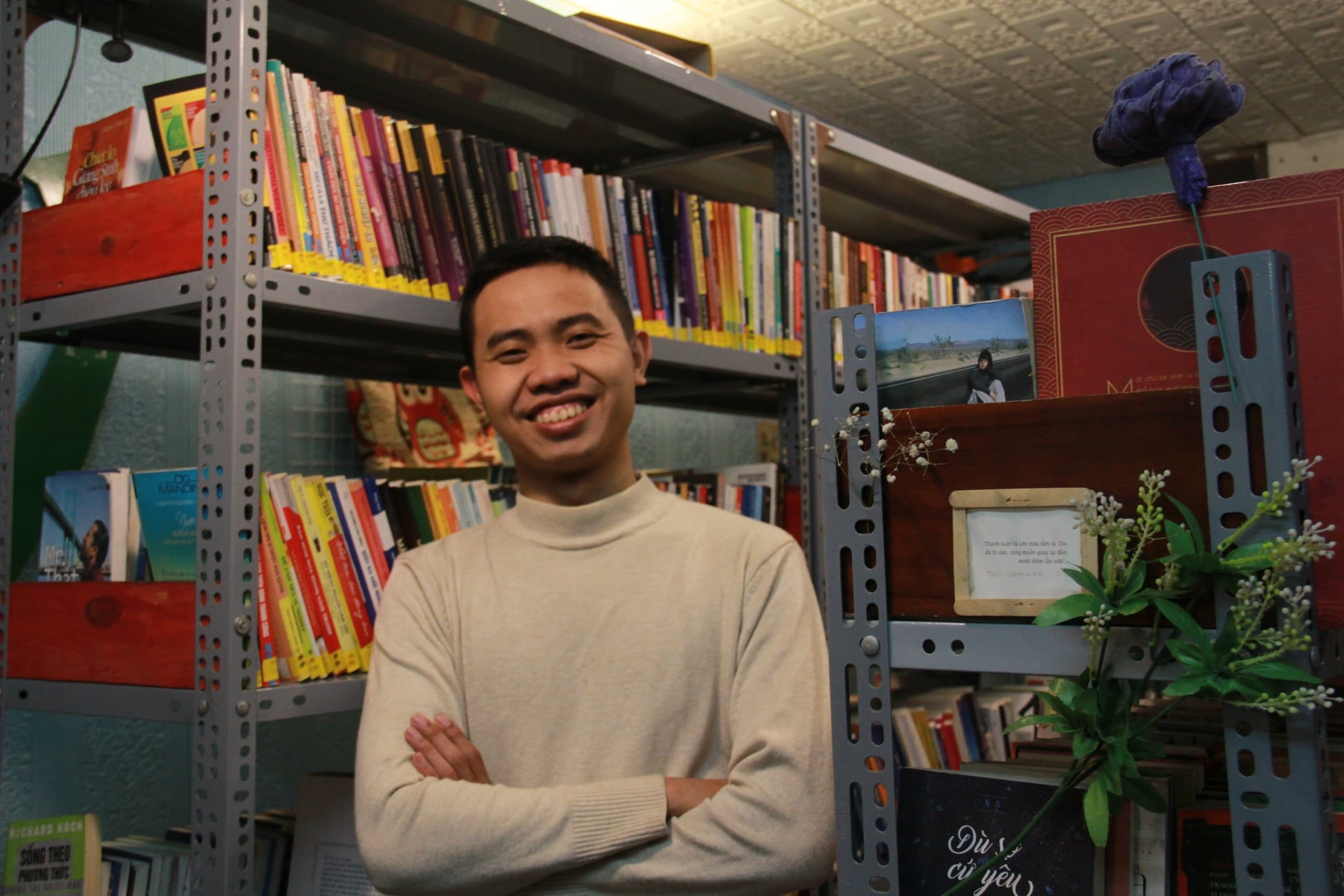 Anh Nguyễn Thành Nam đã có gần 2 năm trở thành quản trị viên của thư viện D Free Book. Ảnh: Nhân vật cung cấp