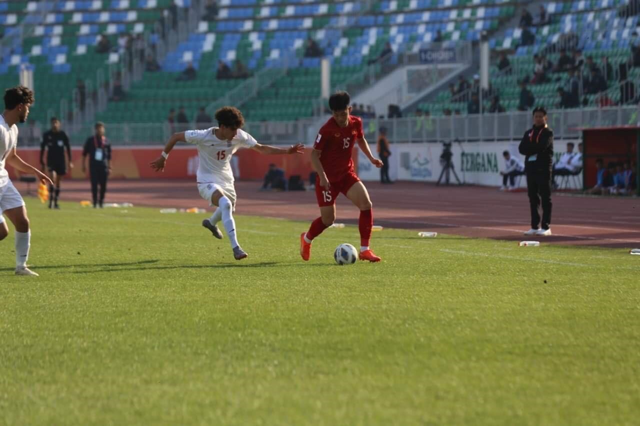U20 Việt Nam thủng lưới trước U20 Iran. Ảnh: VFF