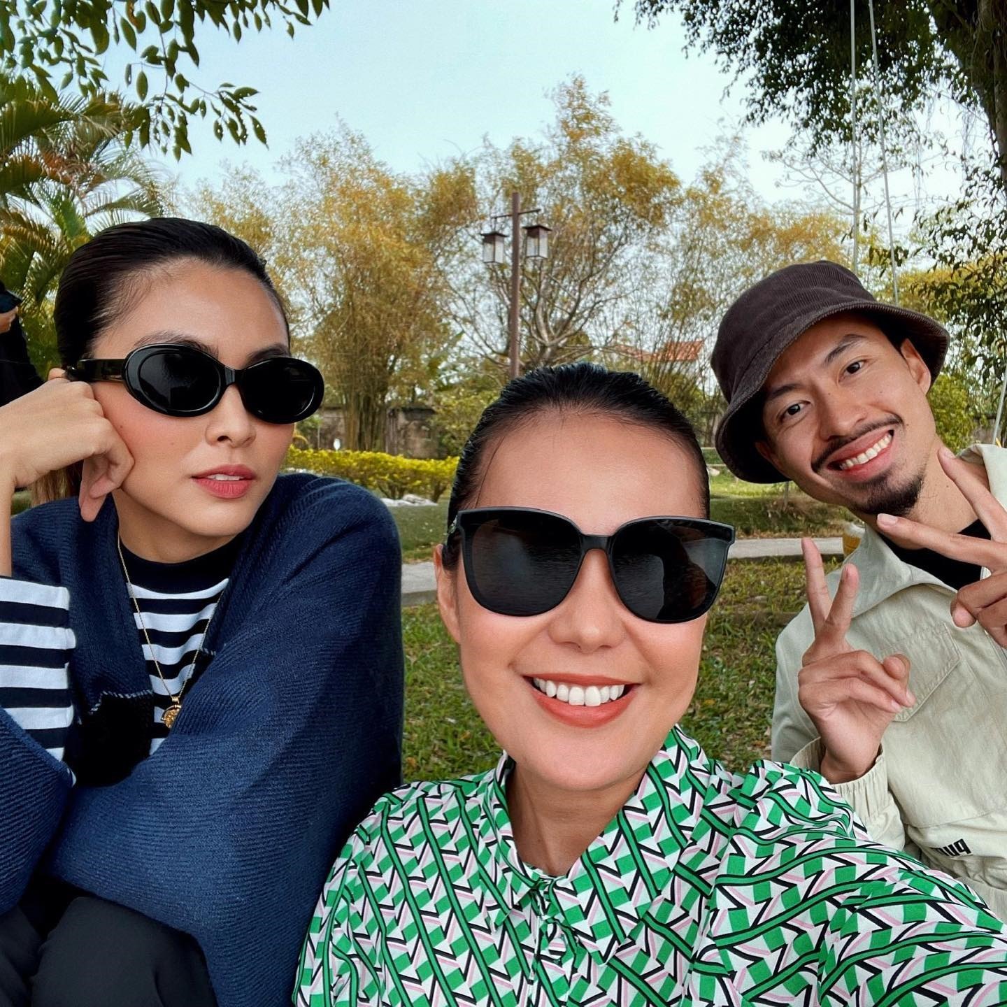 Hà Tăng hội ngộ Đen Vâu và MC Việt Hà. Ảnh: Instagram nhân vật