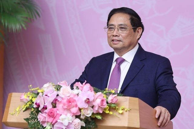 Thủ tướng Phạm Minh Chính phát biểu. Ảnh: VGP