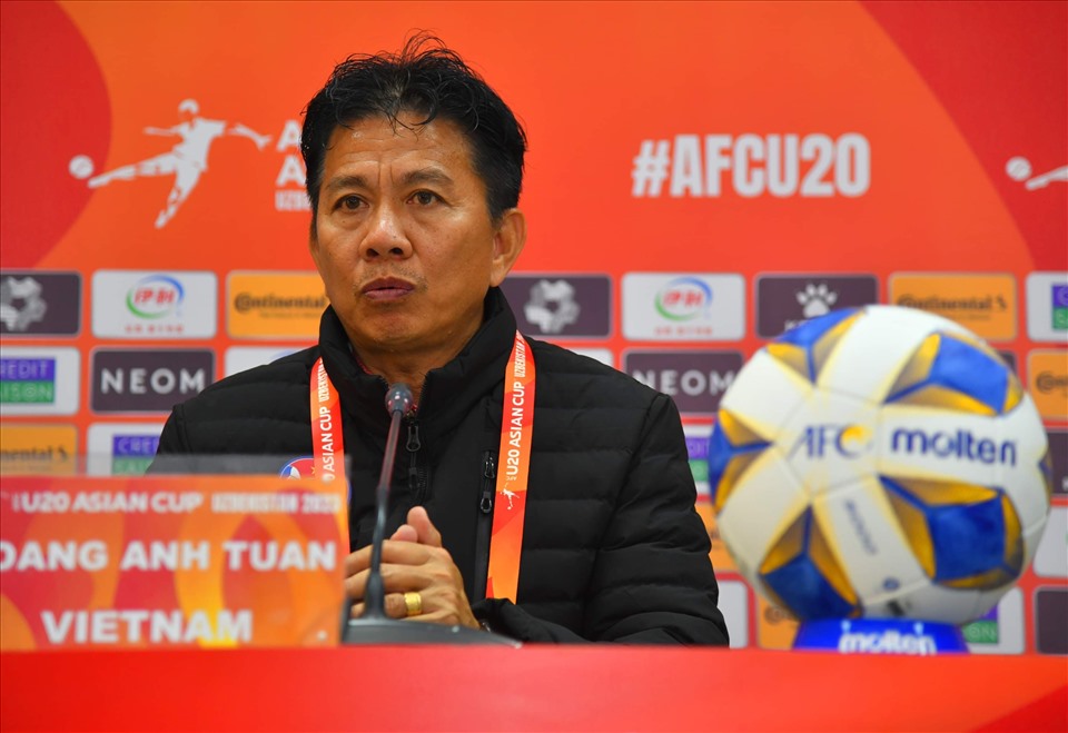 Huấn luyện viên Hoàng Anh Tuấn cho rằng màn trình diễn của U20 Việt Nam không tệ. Ảnh: VFF