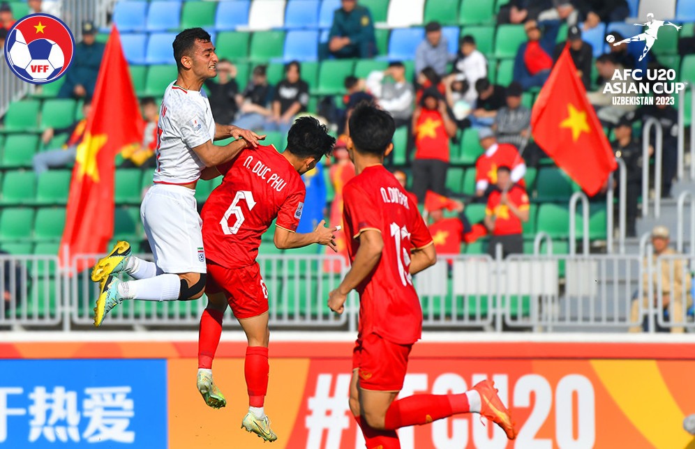 U20 Việt Nam bị loại sau trận thua 1-3 trước U20 Iran. Ảnh: VFF