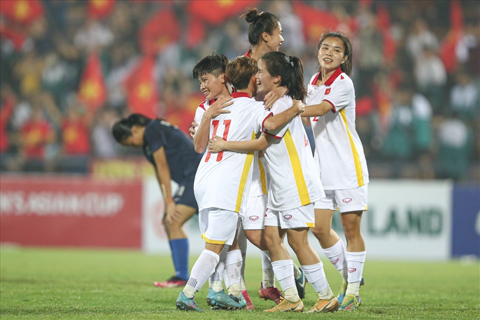 U20 nữ Việt Nam giành chiến thắng 11-0 đầy thuyết phục. Ảnh: VFF