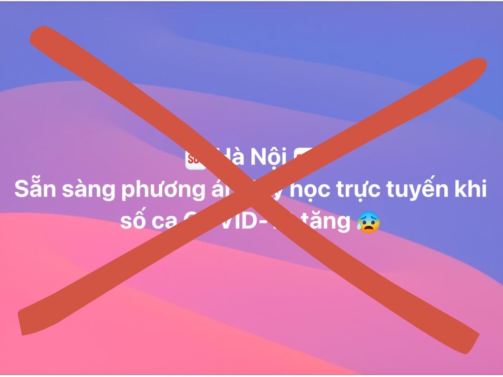 Hiện tại Hà Nội không có chủ trương dạy học trực tuyến. Đồ hoạ: Vân Trang