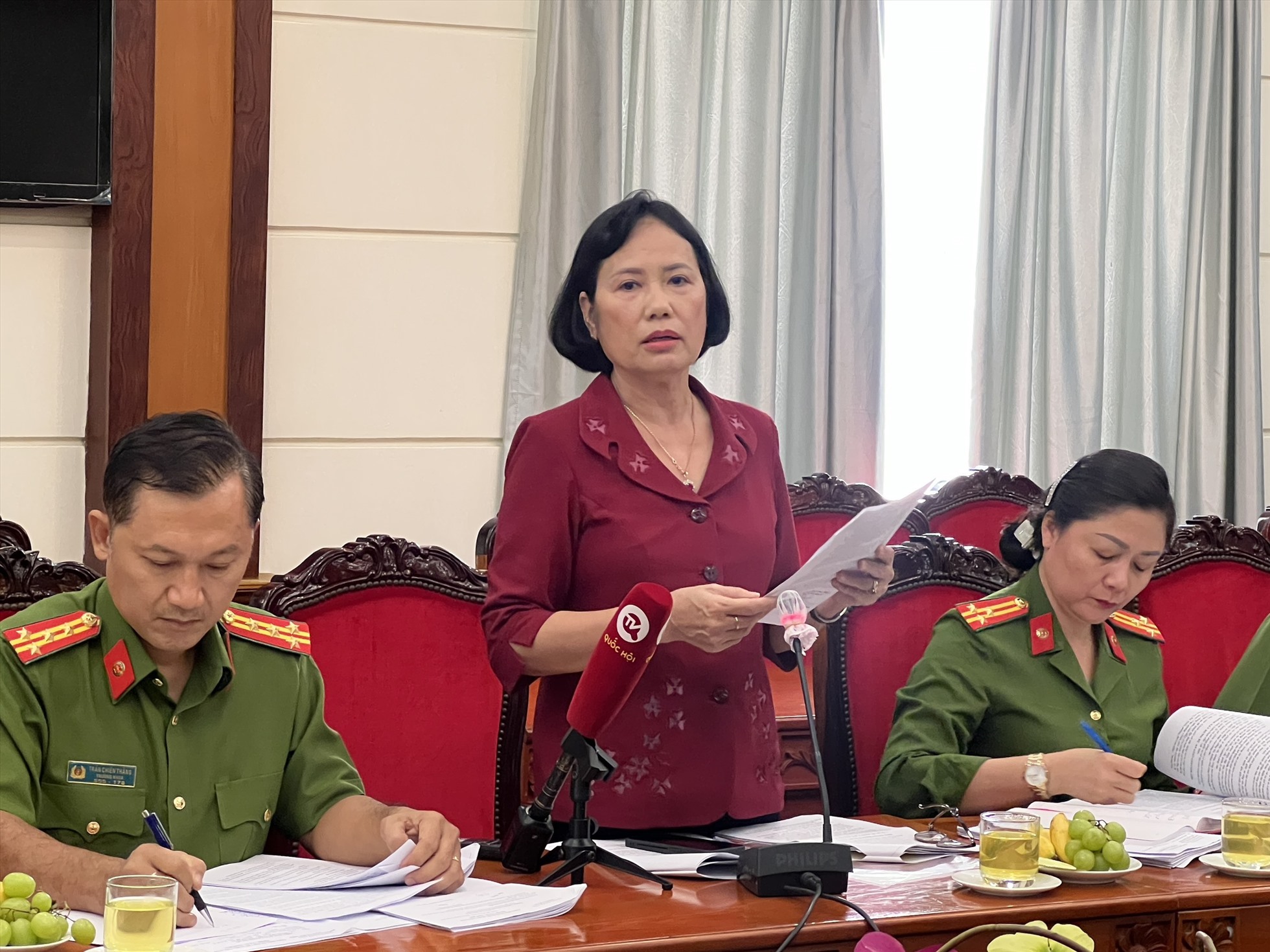 Phó Chủ tịch Hội Luật gia TP Hồ Chí Minh đóng góp nhiều ý kiến vào dự án sửa đổi Luật Căn cước công dân. Ảnh: Khánh Linh