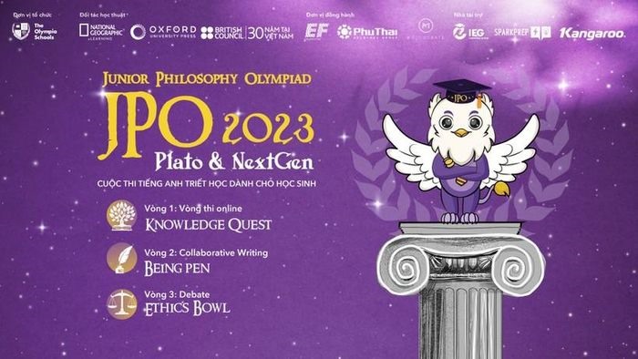 Cuộc thi Junior Philosophy Olympiad là sân chơi tiếng Anh về các chủ đề triết học dành cho học sinh từ lớp 4 đến lớp 9 trong và ngoài nước. Ảnh: Ban tổ chức