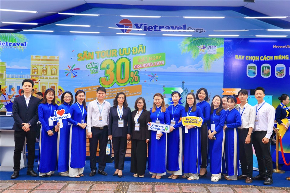 Gian hàng Vietravel Corp tại Hội chợ du lịch Quốc tế VITM 2023.