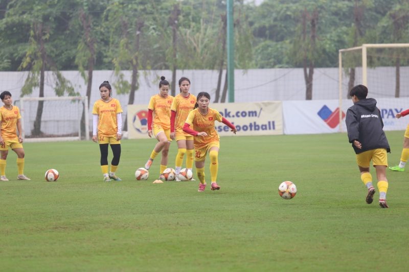 Trận đấu với tuyển nữ Đức là trận giao hữu đầu tiên của tuyển nữ Việt Nam với 1 đội bóng Châu Âu trong quá trình chuẩn bị cho World Cup nữ 2023. Ảnh: VFF