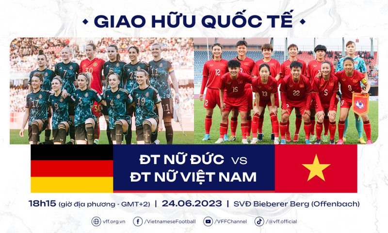 Đội tuyển nữ Việt Nam sẽ có trận giao hữu với tuyển nữ Đức trước thềm World Cup nữ 2023. Ảnh: VFF