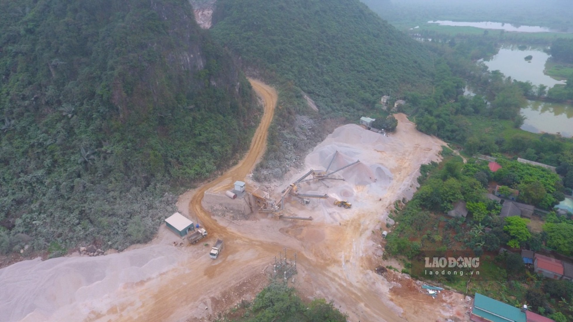 Mỏ đá Thung Nai thuộc Công ty Hiệp Cường Hòa Bình (xã Cao Dương, huyện Lương Sơn, tỉnh Hòa Bình).