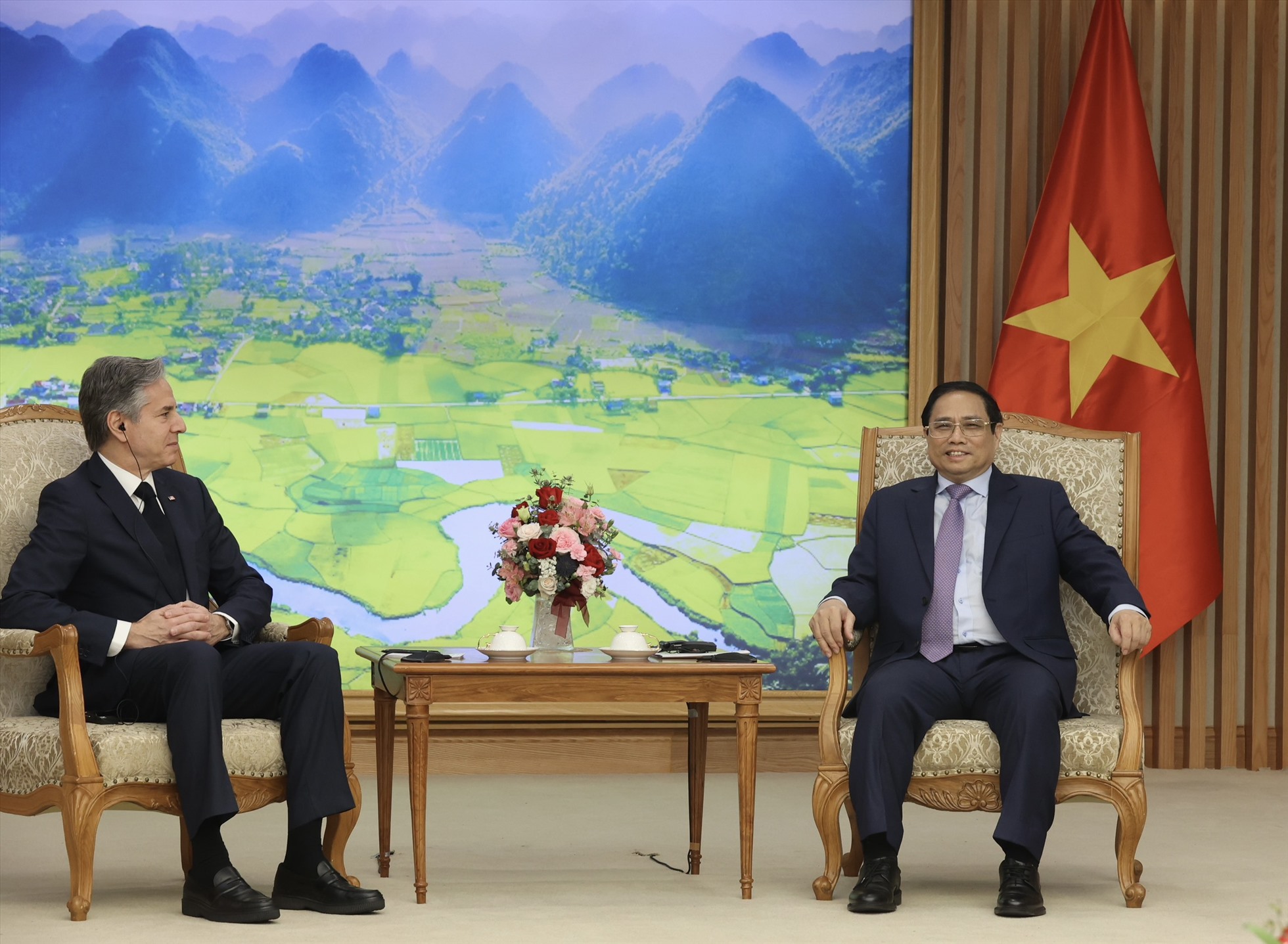 Trong thời gian ở Việt Nam, Ngoại trưởng Mỹ cũng  dự lễ động thổ xây dựng đại sứ quán mới của Mỹ ở Hà Nội. Ảnh: Hải Nguyễn
