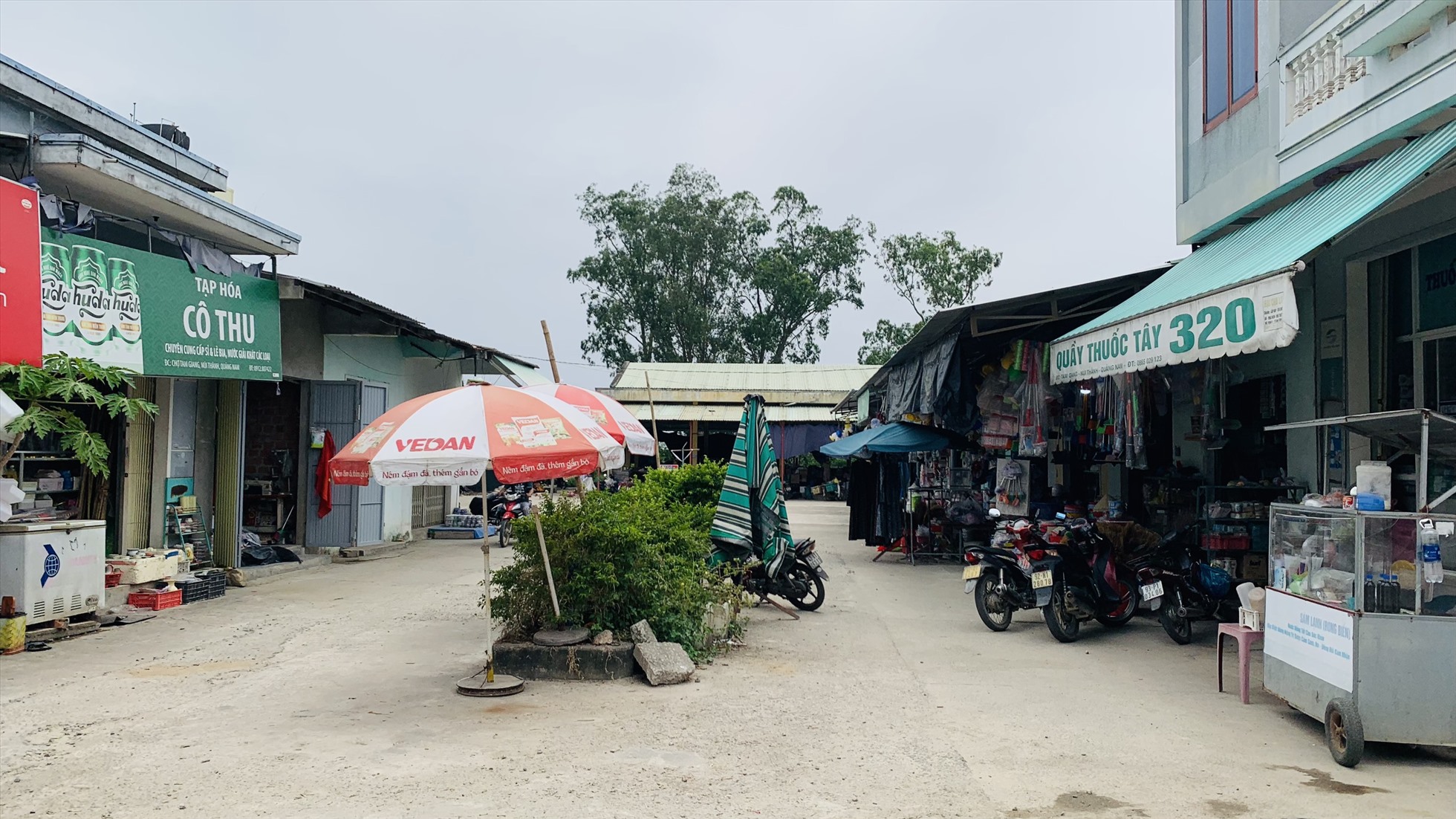 Chợ Tam Giang, Núi Thành, Quảng Nam, nơi xảy ra vụ vỡ hụi xôn xao dư luận. Ảnh Hoàng Bin