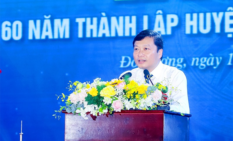 Ông Lê Hồng Vinh – Phó Chủ tịch Thường trực UBND tỉnh Nghệ An phát biểu tại buổi lễ. Ảnh: Hải Đăng
