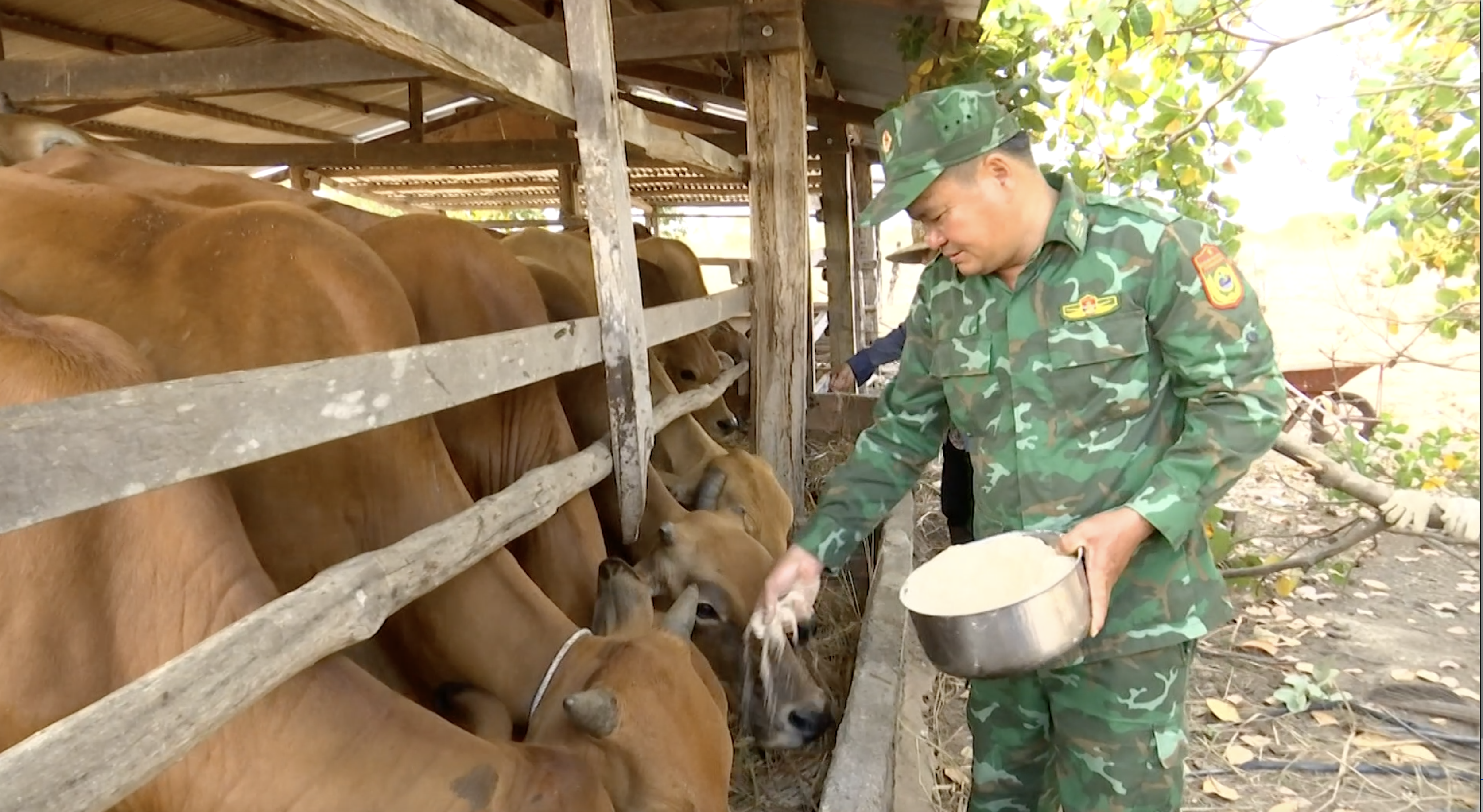 Bộ đội biên phòng tỉnh Đắk Lắk sẵng sàng chia sẻ khó khăn với người dân trên địa bàn, hỗ trợ họ làm kinh tế. Ảnh: Bảo Trung