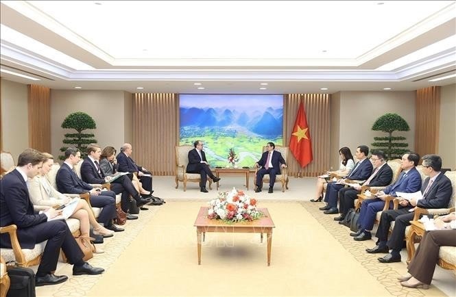 Thủ tướng Phạm Minh Chính đề nghị Chính phủ Áo có tiếng nói ủng hộ, thúc đẩy Quốc hội Áo sớm hoàn tất phê chuẩn Hiệp định Bảo hộ đầu tư Việt Nam - EU (EVIPA). Ảnh: TTXVN