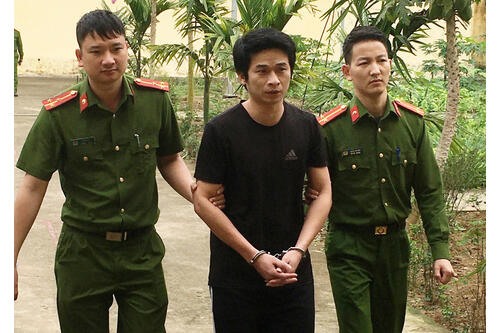 Nguyễn Đức Dương bị bắt giữ về hành vi trộm cắp xe máy. Ảnh: Công an Thanh Hóa