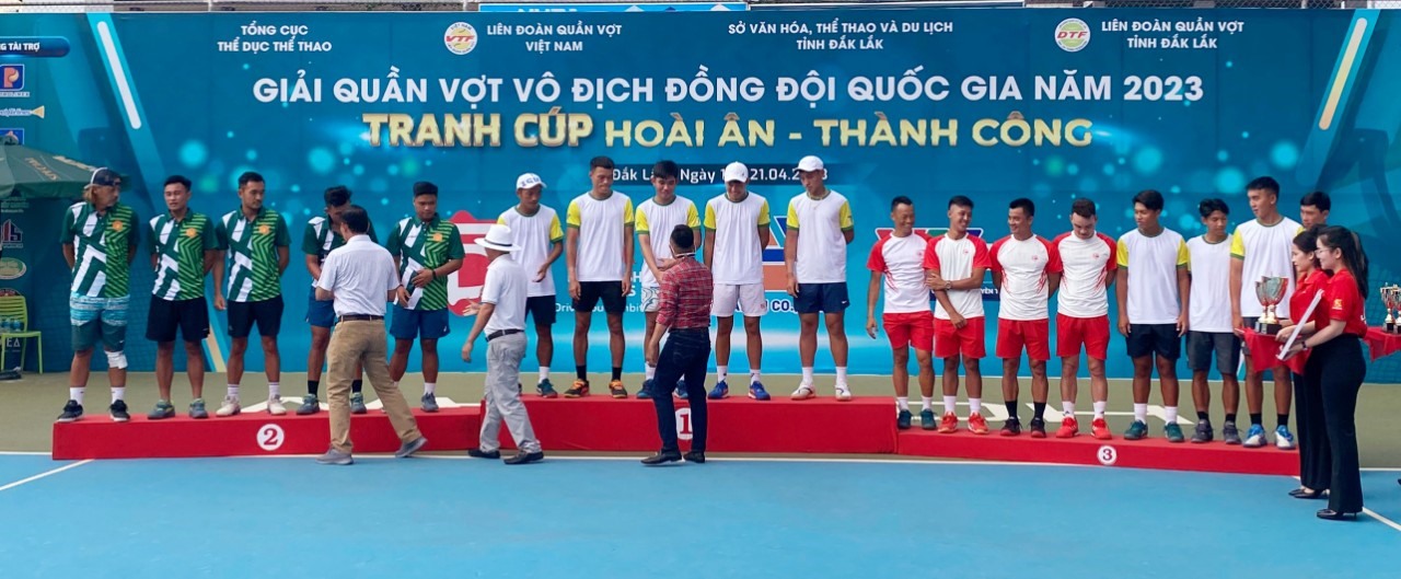 TP. Hồ Chí Minh 1 lên ngôi tại giải quần vợt vô địch đồng đội quốc gia 2023. Ảnh Linh Hương