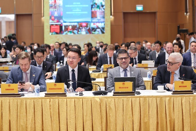 Đại diện các hiệp hội doanh nghiệp nước ngoài tại Việt Nam tham dự hội nghị. Ảnh: VGP
