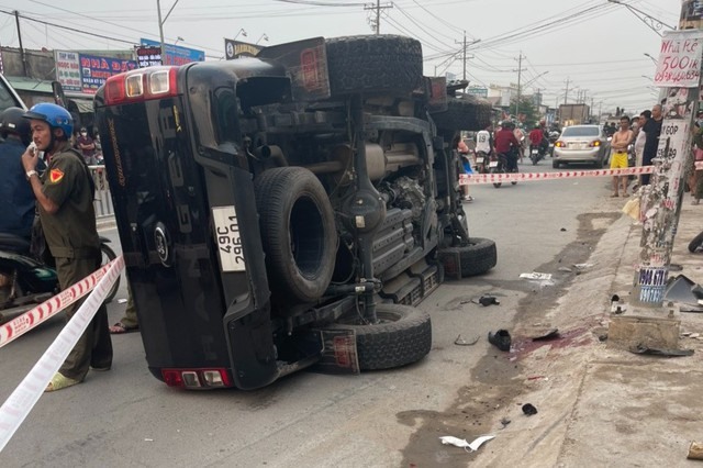 Hiện trường vụ tai nạn giao thông đặc biệt nghiêm trọng tại tỉnh Long An. Ảnh: VGP