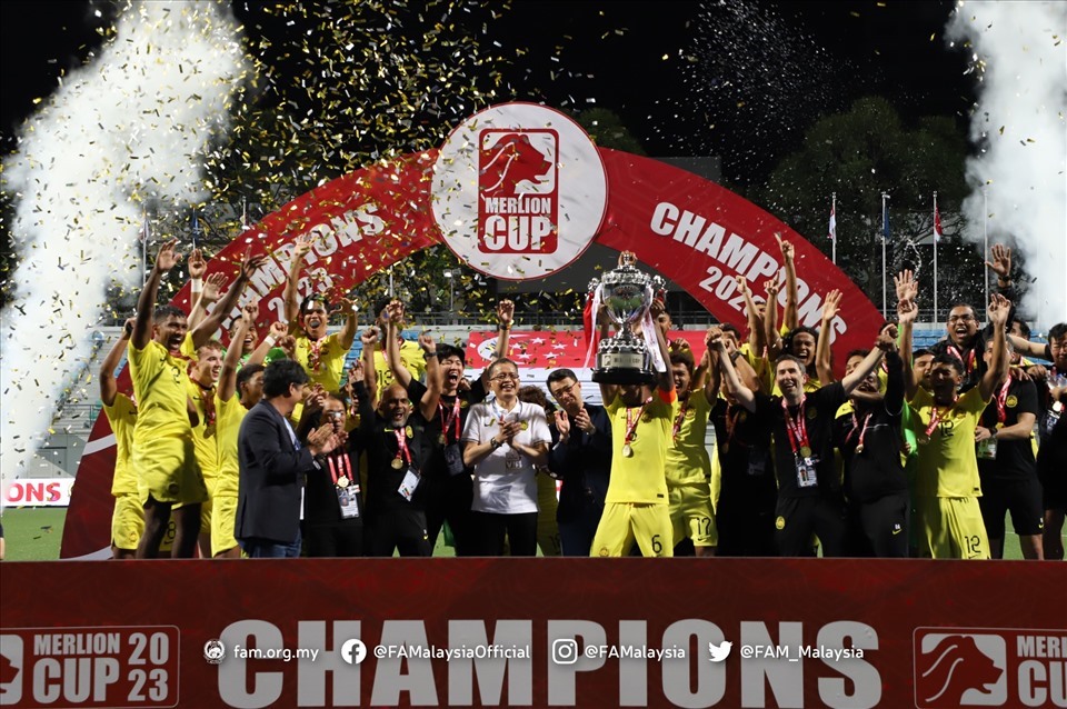 U22 Malaysia vừa vô địch Merlion Cup. Ảnh: FAM