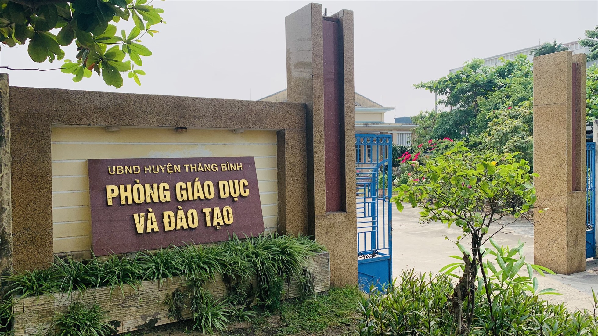 Trụ sở Phòng GD&ĐT huyện Thăng Bình. Ảnh Hoàng Bin