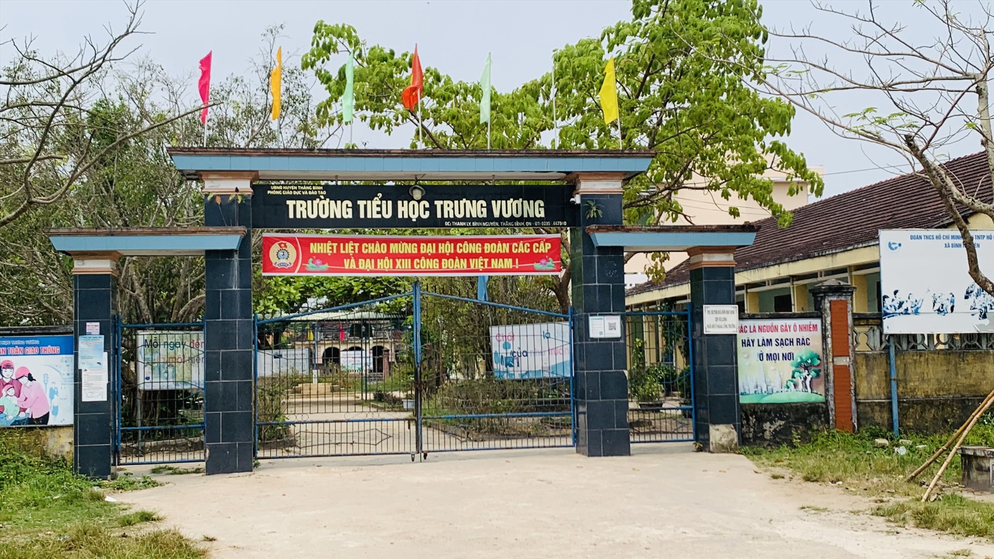 Trường Tiểu học Trưng Vương, xã Bình Nguyên, huyện Thăng Bình, Quảng Nam. Ảnh Hoàng Bin