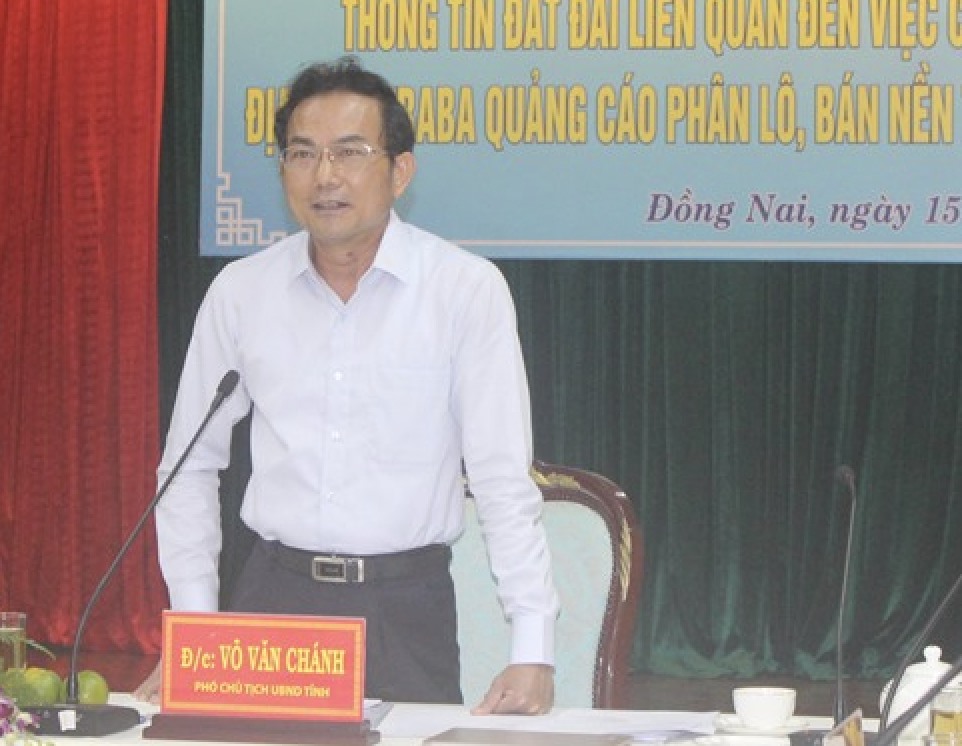 Ông Võ Văn Chánh thời làm Phó chủ tịch UBND tỉnh Đồng Nai. Ảnh: Hà Anh Chiến
