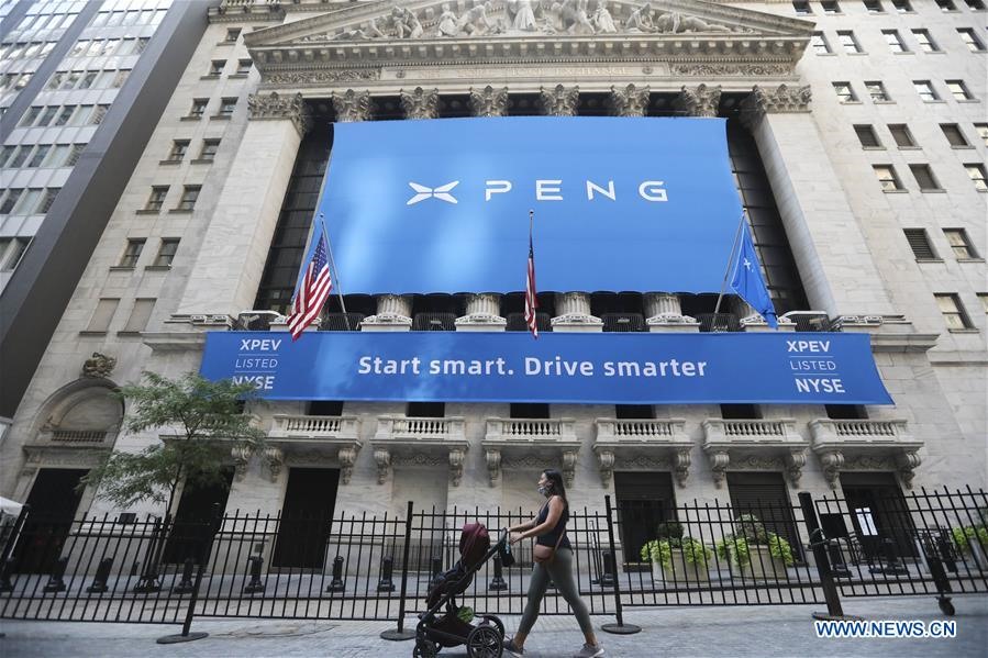 Hãng xe điện Xpeng từng huy động 1,5 tỉ USD trên sàn NYSE. Ảnh: Xinhua