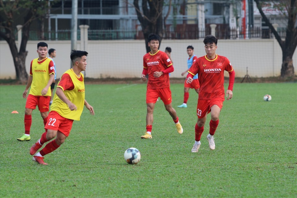 U23 Việt Nam từng tập luyện tại sân NIPES ở giải U23 châu Á 2022. Ảnh: VFF