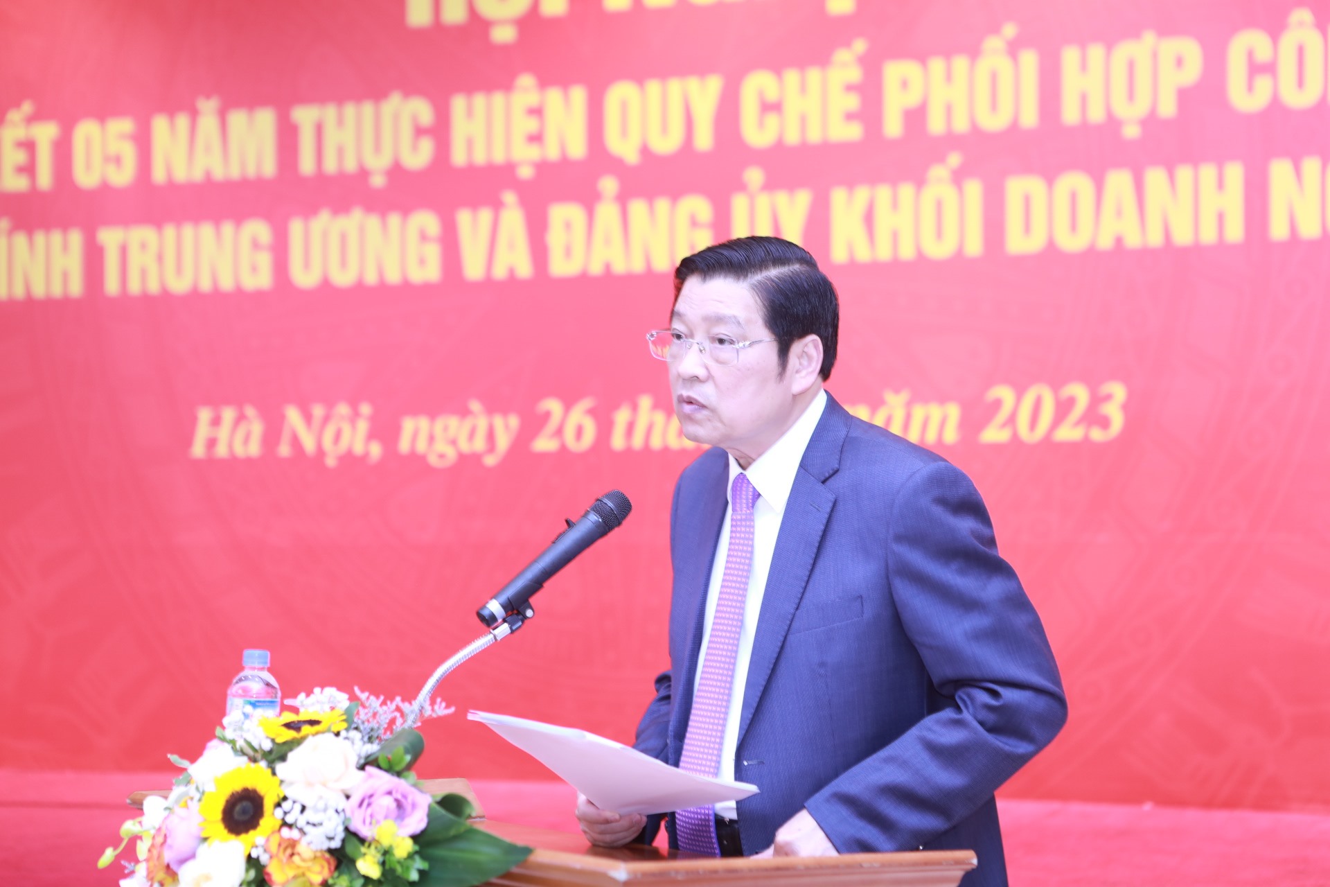 Trưởng Ban Nội chính Trung ương Phan Đình Trạc phát biểu tại Hội nghị. Ảnh: Ái Vân