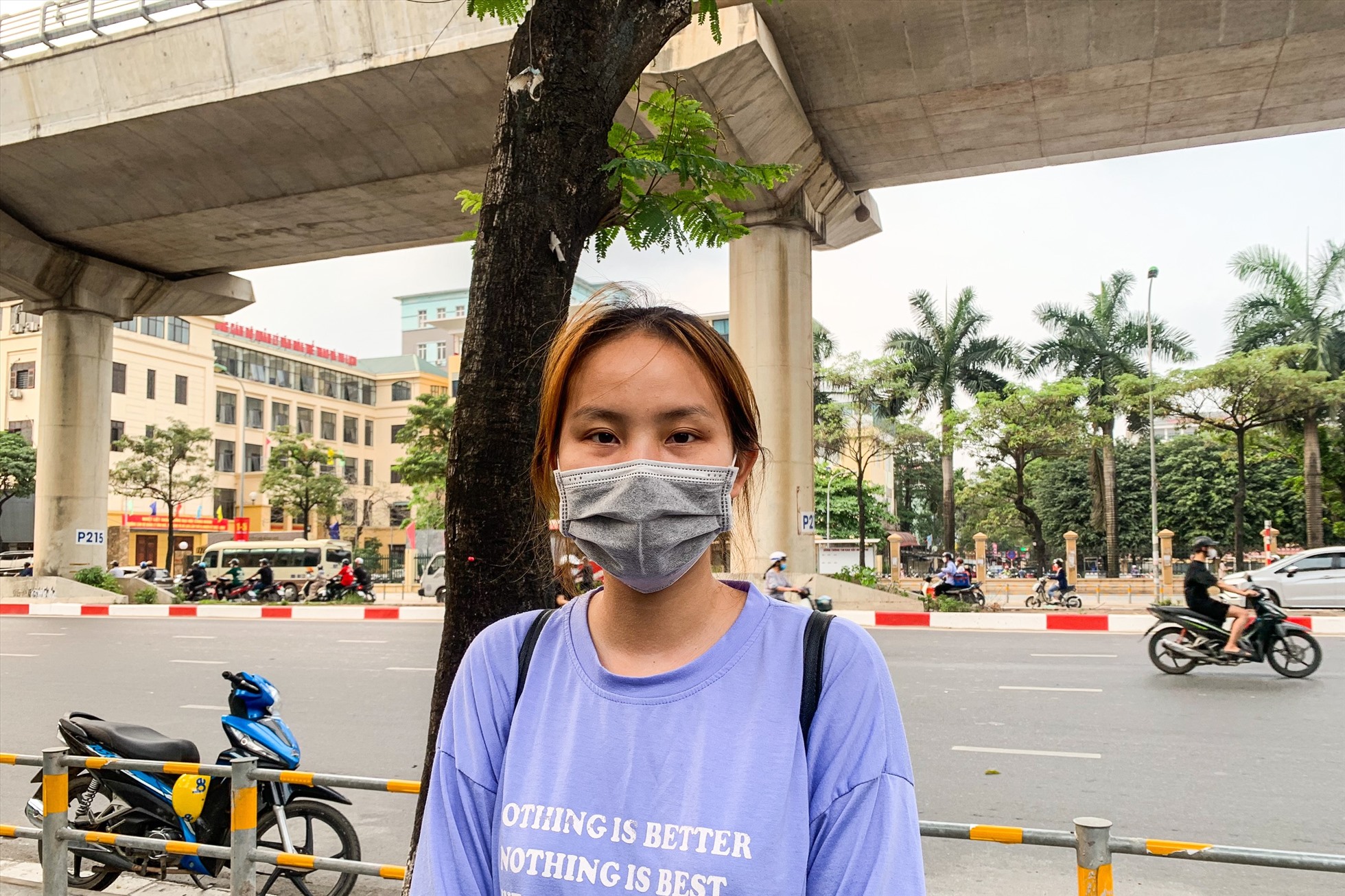 Chị Lã Thị Phương Hà trao đổi với Lao Động. Ảnh: Thu Hiền