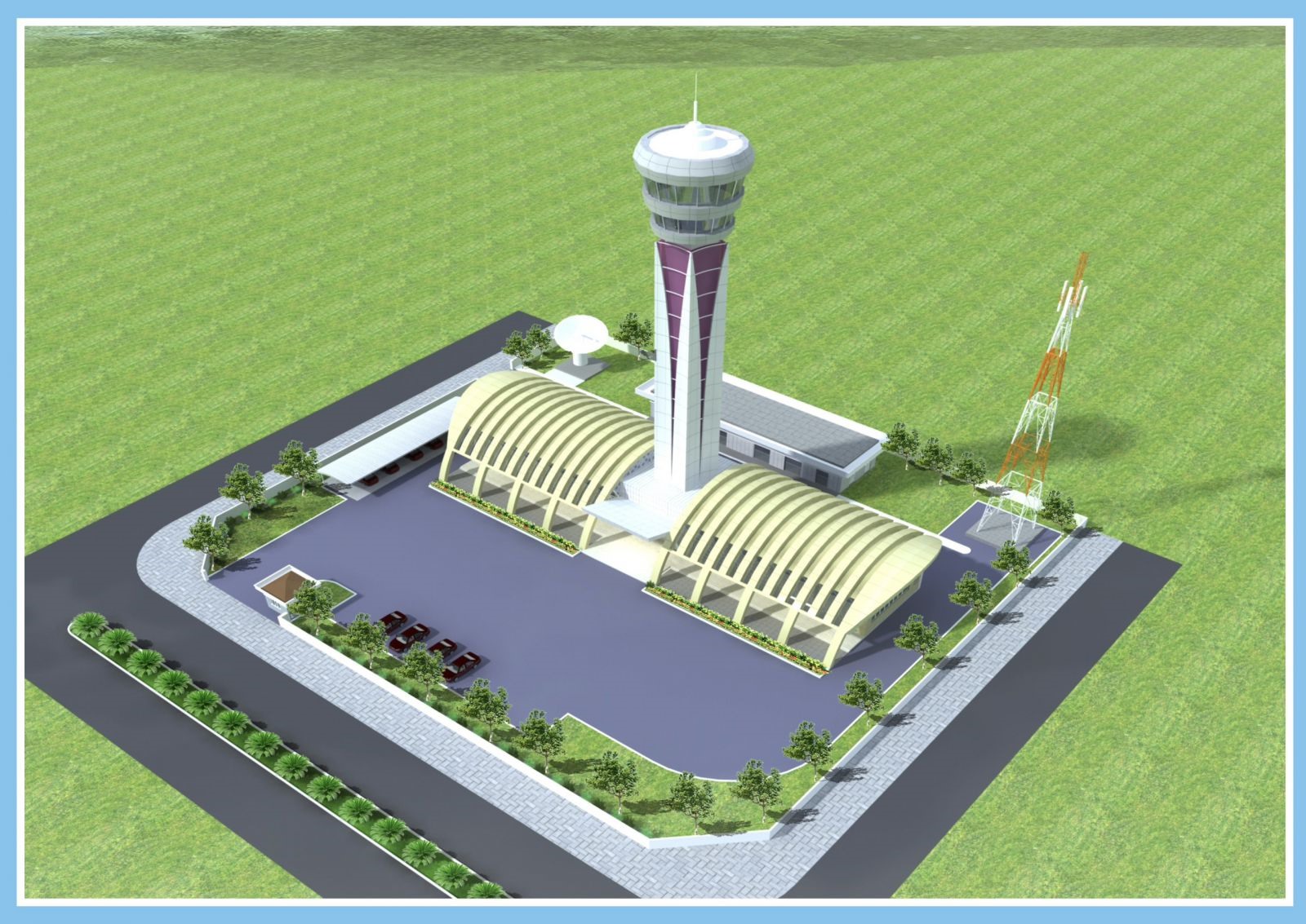 Phối cảnh Đài Kiểm soát không lưu sân bay Điện Biên. Ảnh: Tổng công ty Quản lý bay Việt Nam