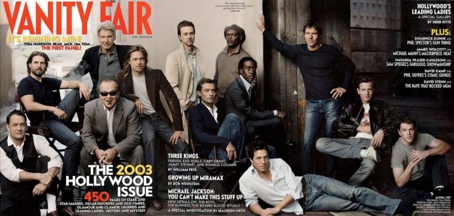 13 tài tử đình đám Hollywood những năm 2000 góp mặt trên bìa tạp chí Vanity Fair. Ảnh: Vanity Fair