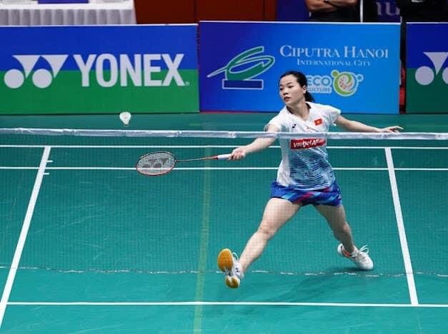 Tay vợt Thùy Linh dừng bước ở vòng 2 giải vô địch cầu lông châu Á 2023. Ảnh: VBF