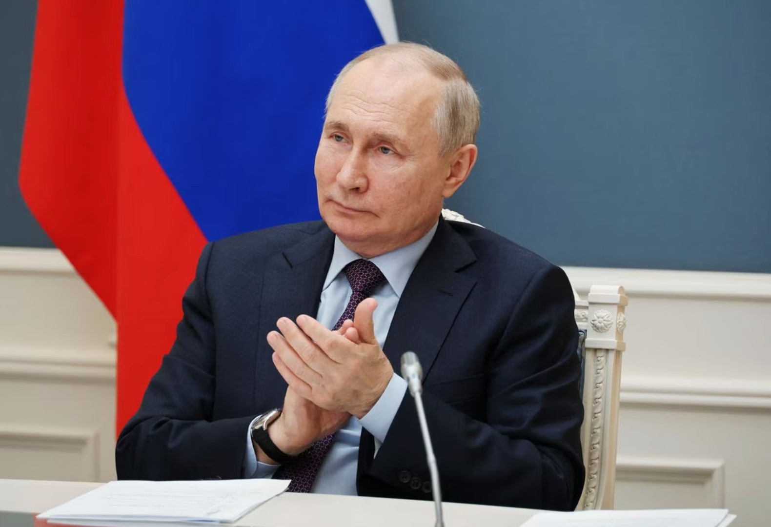 Tổng thống Nga Vladimir Putin tham dự lễ khánh thành. Ảnh: Kremlin