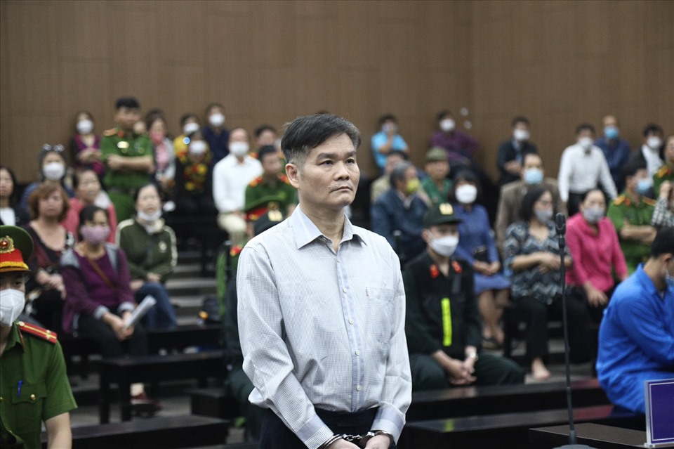Bị cáo Phạm Thanh Hải ở phiên toà xét xử về hành vi lừa đảo. Ảnh: Việt Dũng