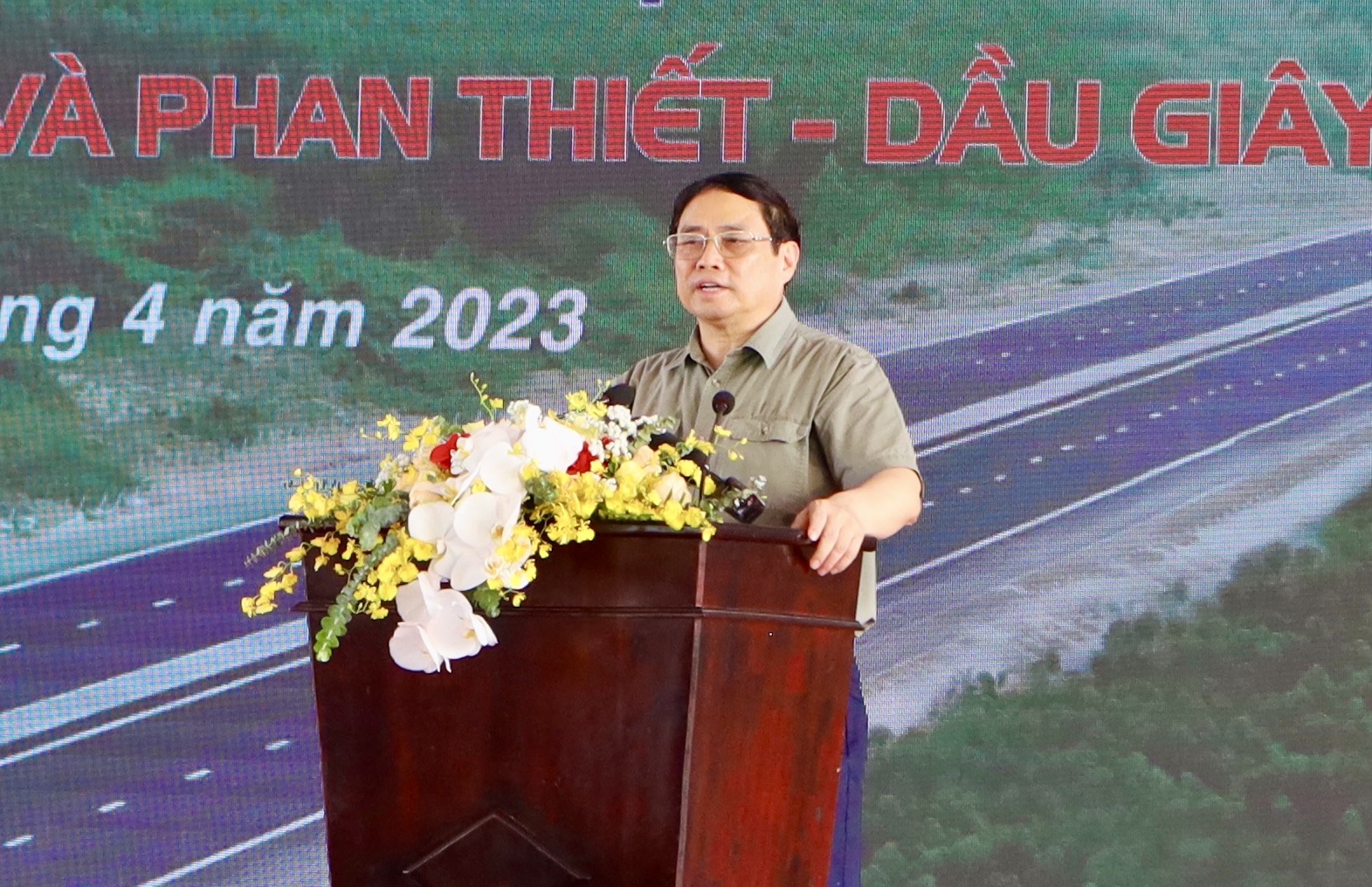 Thủ tướng Phạm Minh Chính phát biểu tại Lễ khánh thành. Ảnh: Duy Tuấn
