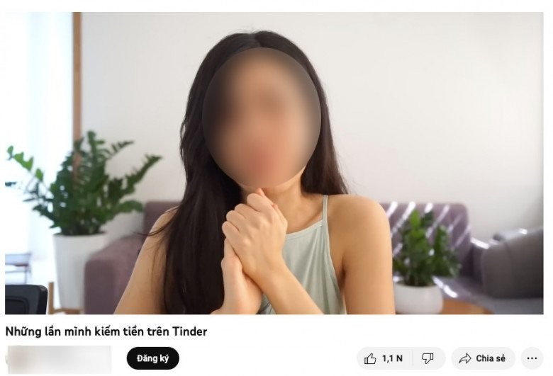 Nữ Youtuber K. Ảnh cắt từ video